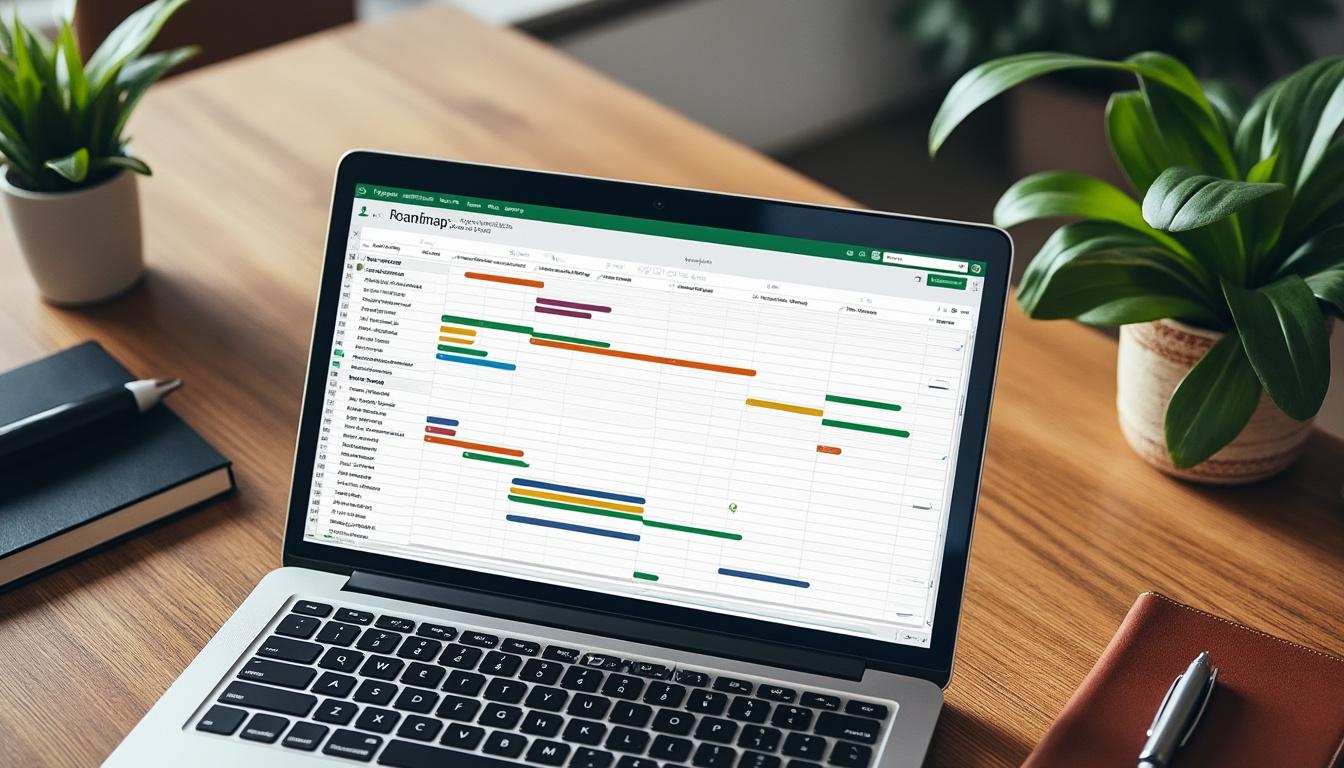 découvrez un modèle pratique de feuille de route professionnelle à réaliser facilement sur excel pour planifier et suivre vos objectifs de carrière efficacement.