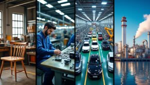 découvrez les différents modes de production : à l’unité, par lot, en série et en continu, et comprenez leurs avantages et applications pour optimiser la fabrication industrielle.