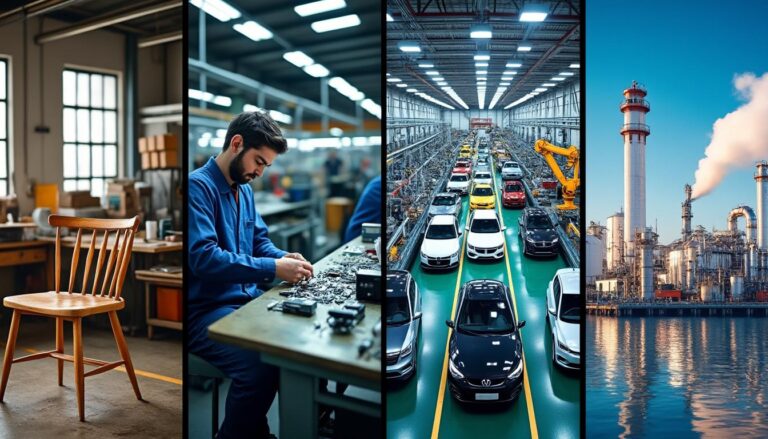 découvrez les différents modes de production : à l’unité, par lot, en série et en continu, et comprenez leurs avantages et applications pour optimiser la fabrication industrielle.